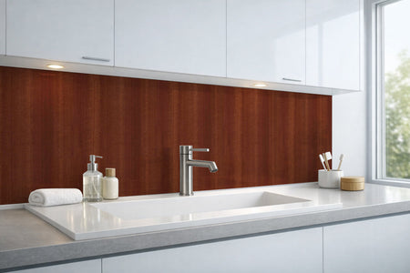 Waschbeckenrückwand Holzoptik