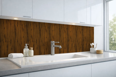 Waschbeckenrückwand Holzoptik