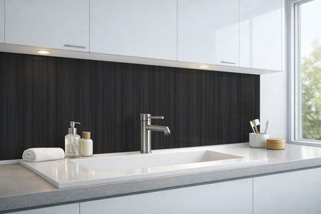 Waschbeckenrückwand Holzoptik
