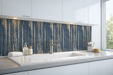 Waschbeckenrückwand Holzoptik